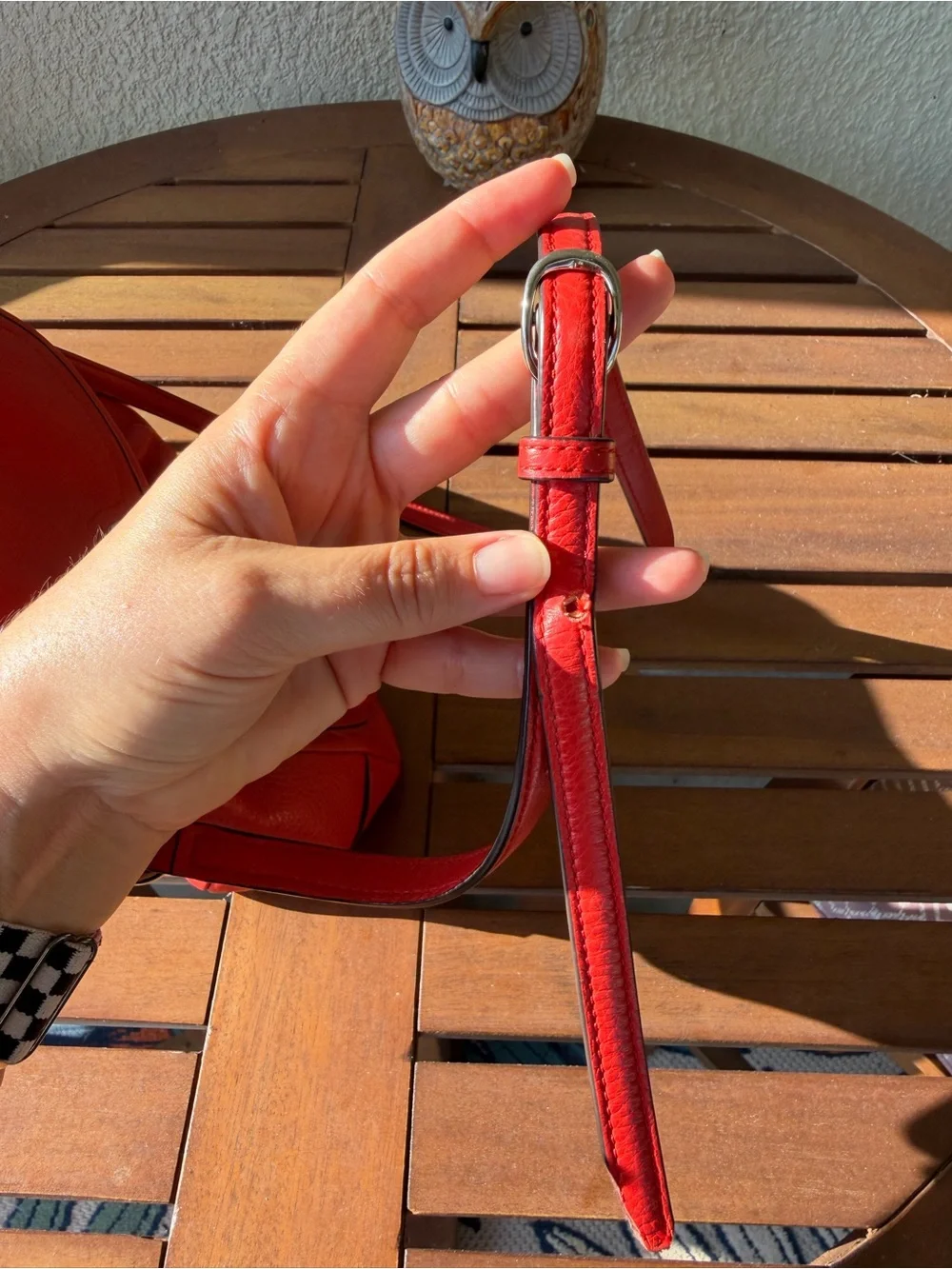 Coach Red Pebbled Leather Crossbody with Turnlock